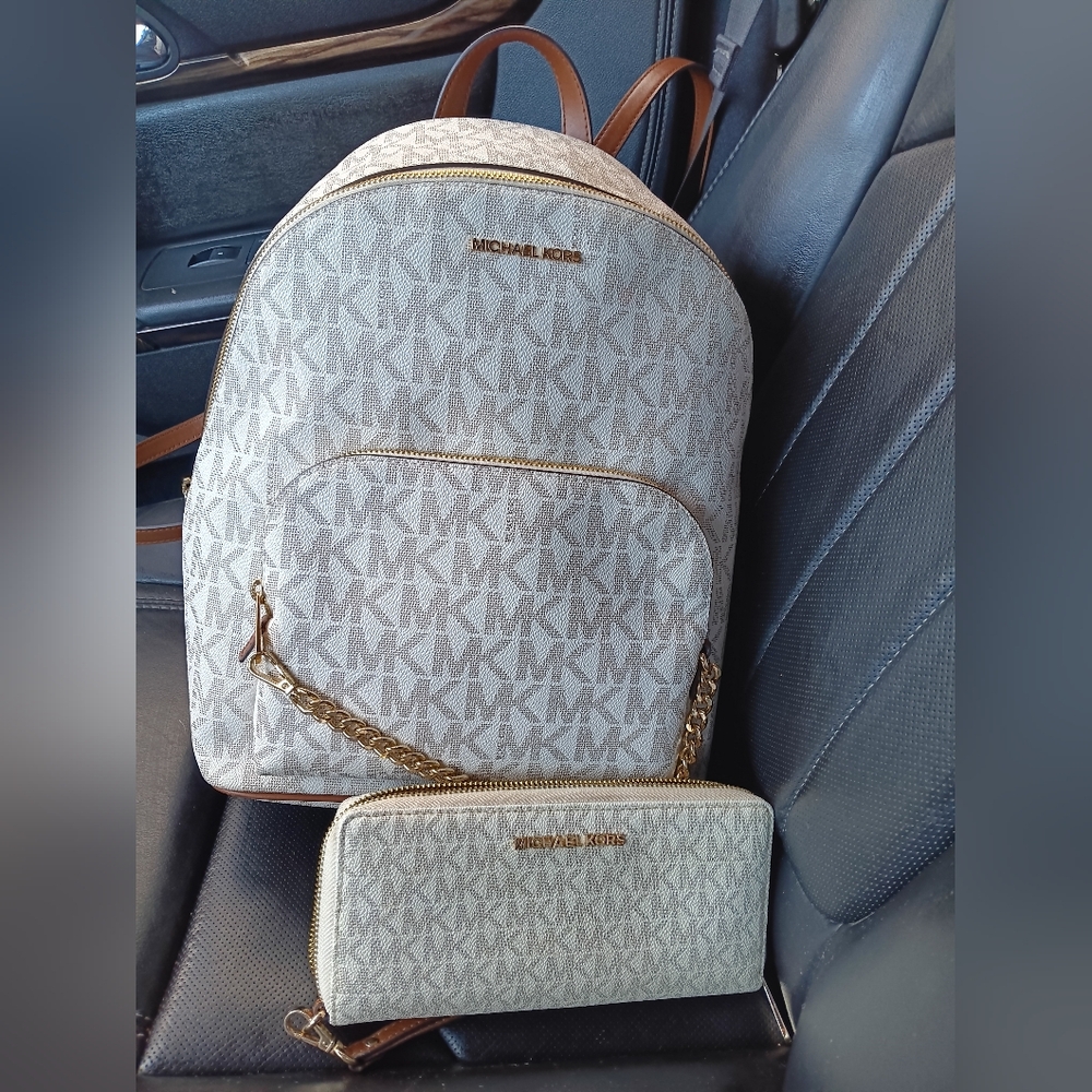 Michael Kors full size Backpack and matching Wallet
